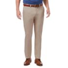 Men's Haggar Premium No-iron Khaki Stretch Slim-fit Flat-front Pants, Size: 32x32, White