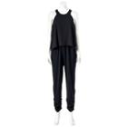 Women's Jennifer Lopez Popover Jumpsuit, Size: 16, Black