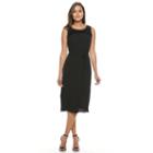Women's Dana Buchman Fringe-trim Dress, Size: Medium, Black