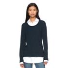 Ab Studio, Women's Marled Mock-layer Sweater, Size: Small, Ovrfl Oth