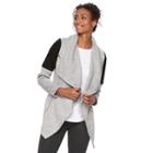 Women's Tek Gear&reg; Colorblock Fleece Transitional Jacket, Size: Large, Grey