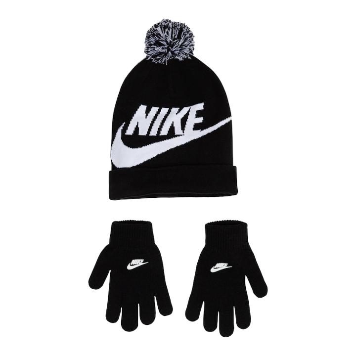 Boys 8-20 Nike Swoosh Beanie & Gloves Set, Grey (charcoal)