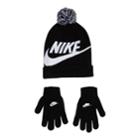 Boys 8-20 Nike Swoosh Beanie & Gloves Set, Grey (charcoal)