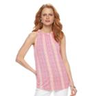 Women's Apt. 9&reg; Ruffle Halter Tank, Size: Xl, Med Pink