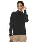 Women's Napa Valley Mockneck Sweater, Size: Medium, Black