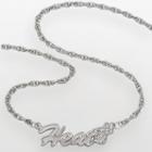 Miami Heat Sterling Silver Script Necklace, Women's, Grey