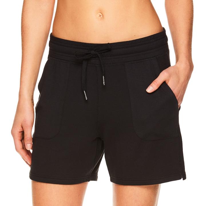 Women's Gaiam Mindful Yoga Shorts, Size: Xl, Black