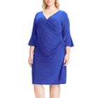 Plus Size Chaps Ruffle-sleeve Sheath Dress, Women's, Size: 24 W, Purple