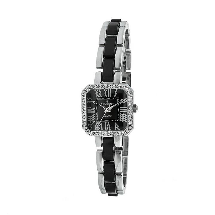 Peugeot Women's Crystal Watch - 7072bk, Multicolor
