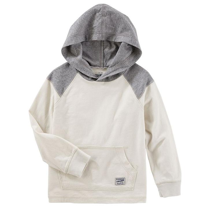 Boys 4-12 Oshkosh B'gosh&reg; Raglan Pullover Hoodie, Size: 12, Brown