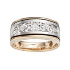 10k Gold Two Tone 1-ct. T.w. Diamond Band - Men, Size: 10, White