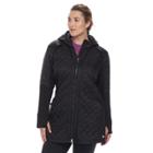 Plus Size Tek Gear&reg; Hooded Quilted Jacket, Women's, Size: 2xl, Black