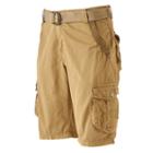 Men's Xray Belted Cargo Shorts, Size: 38, Brown