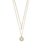 Lc Lauren Conrad Simulated Pearl Halo Double Strand Necklace, Women's, White