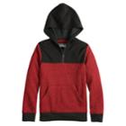 Boys 8-20 Urban Pipeline&reg; Quarter-zip Pull-over Hoodie, Size: Medium, Red