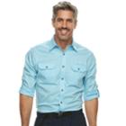 Men's Croft & Barrow&reg; Classic-fit Quick-dry Outdoor Button-down Shirt, Size: Medium, Blue (navy)