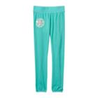 Girls 7-16 So&reg; French Terry Graphic Jogger Pants, Girl's, Size: 7-8, Med Green