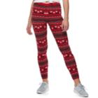 Juniors' It's Our Time Christmas Print Leggings, Teens, Size: Xl, Med Red