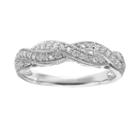 Simply Vera Vera Wang Diamond Twist Engagement Ring In 14k White Gold (1/3 Ct. T.w.), Women's, Size: 8