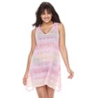 Women's Portocruz Ombre Tie-back Sharkbite Cover-up Dress, Size: Large, Brt Pink