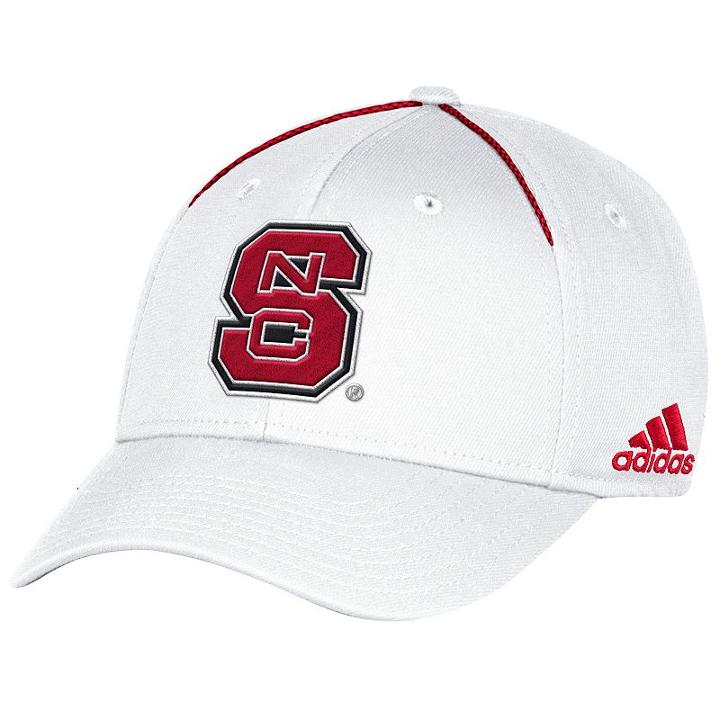 Adult Adidas North Carolina State Wolfpack Coach Flex-fit Cap, Men's, Size: L/xl, Nst White