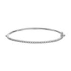 Diamond Splendor Sterling Silver Bangle Bracelet, Women's, White