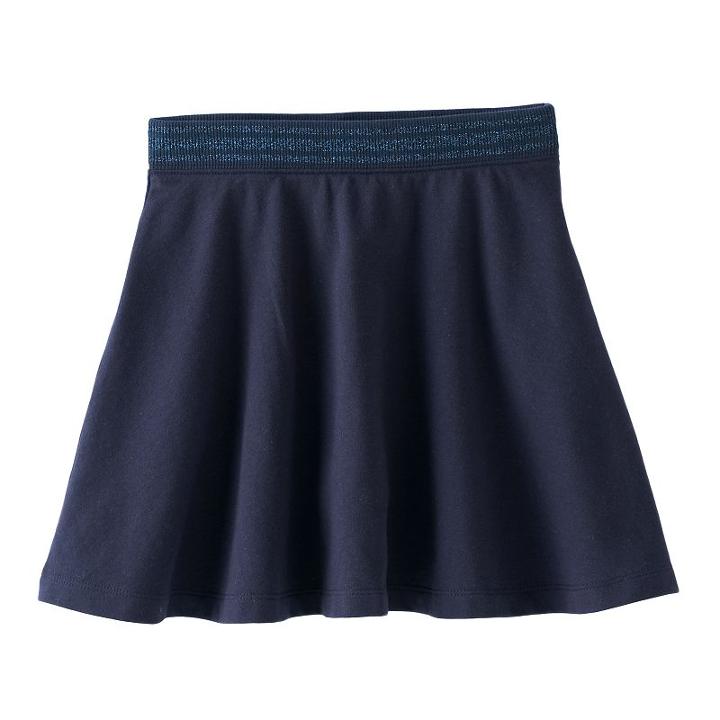 Girls 4-6x Chaps French Terry Skort, Girl's, Size: 5, Blue (navy)