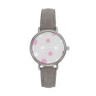Women's Polka Dot Watch, Size: Small, Grey