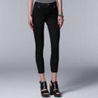 Women's Simply Vera Vera Wang Everyday Luxury Ankle Skinny Jeans, Size: 16, Black