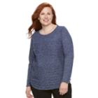 Plus Size Croft & Barrow&reg; Marled Sweater, Women's, Size: 1xl, Blue Other