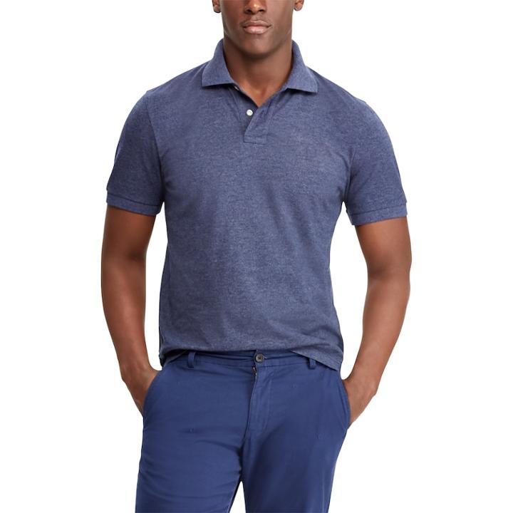 Men's Chaps Coolmax Classic-fit Solid Performance Polo, Size: Medium, Blue (navy)