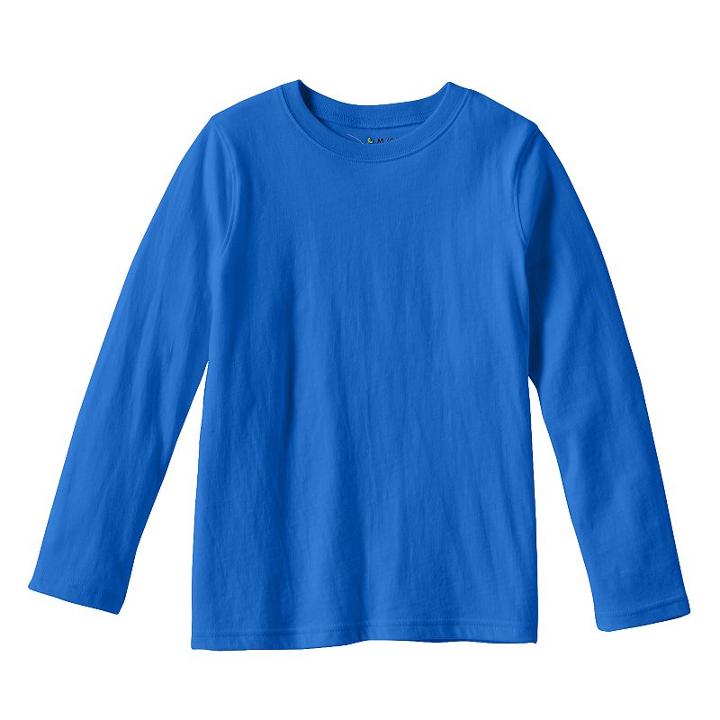 Boys 4-7x Jumping Beans&reg; Solid Long-sleeved Tee, Boy's, Size: Xl(7x), Blue (navy)
