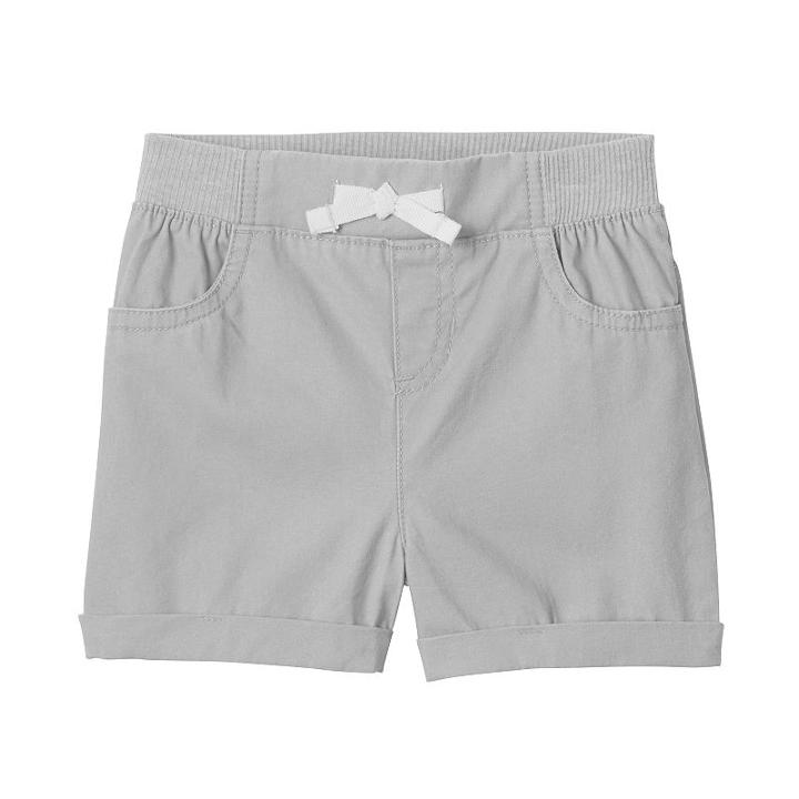 Girls 4-10 Jumping Beans&reg; Rolled Cuff Shorts, Girl's, Size: 6x, Light Grey