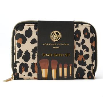 Adrienne Vittadini Studio 6-pc. Travel Makeup Brush Set (leopard)