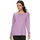 Women's Tek Gear&reg; Draped Open Back Performance Top, Size: Xl, Med Purple