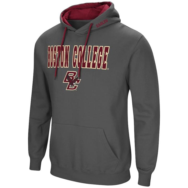 Men's Boston College Eagles Pullover Fleece Hoodie, Size: Xl, Grey (charcoal)