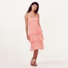 Women's Lc Lauren Conrad Tiered Shift Dress, Size: Xs, Lt Orange