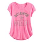 Girls 7-16 & Plus Size So&reg; Rolled Cuff Graphic Tee, Girl's, Size: 14, Brt Pink