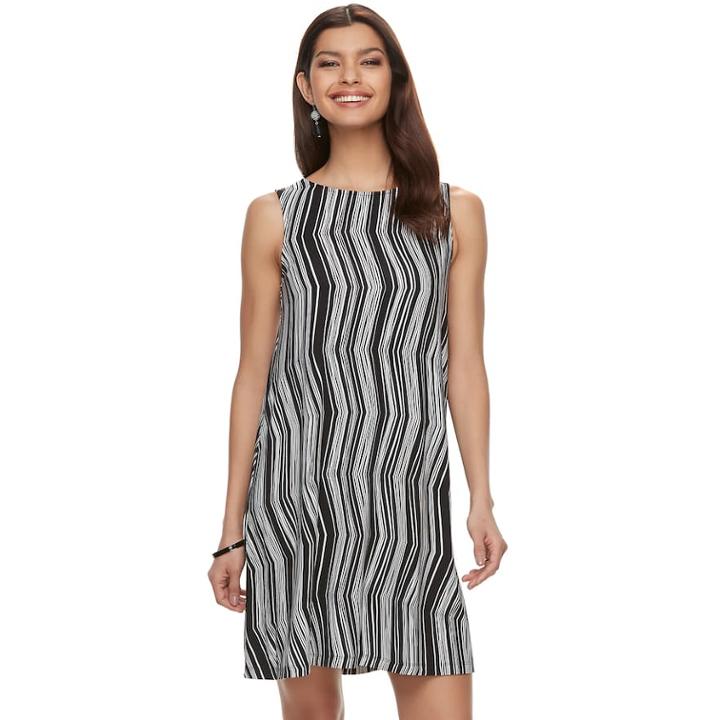 Women's Apt. 9&reg; A-line Tank Dress, Size: Xxl, Black