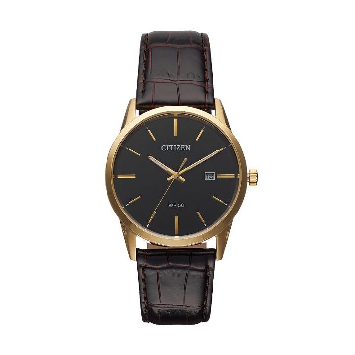 Citizen Men's Leather Watch - Bi5002-06e, Brown