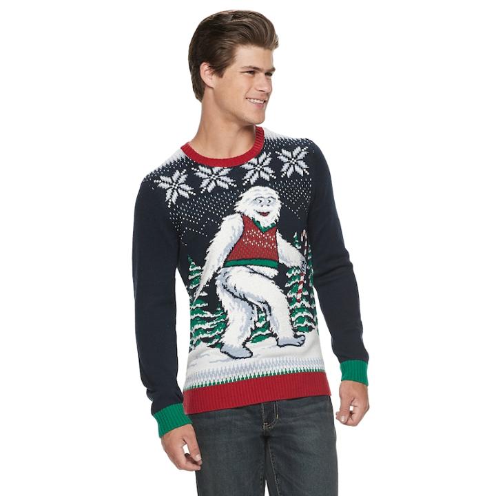 Men's Abomianble Snowman Christmas Sweater, Size: Xl, Blue