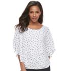 Women's Elle&trade; Crepe Popover Top, Size: Xs, Natural