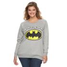 Juniors' Plus Size Dc Comics Batman Graphic Sweatshirt, Girl's, Size: 2xl, Grey Other