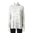 Women's Sonoma Goods For Life&trade; Boxy Turtleneck Sweater, Size: Medium, Med Grey