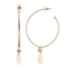 Apt. 9&reg; Marquise Charm Hoop Earrings, Women's, Gold