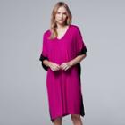 Women's Simply Vera Vera Wang Whisper Garden Caftan Dress, Size: Xl, Light Pink