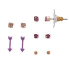 Lc Lauren Conrad Arrow Nickel Free Stud Earring Set, Women's, Purple