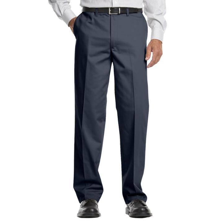 Men's Lee Stain-resist Casual Relaxed-fit Flat-front Pants, Size: 42x34, Blue