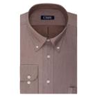 Men's Chaps Regular-fit Wrinkle-free Herringbone Dress Shirt, Size: L-36/37, Dark Brown