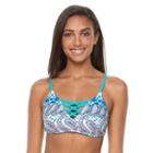 Women's Pink Envelope Paisley Strappy Bikini Top, Size: Xl, Multicolor